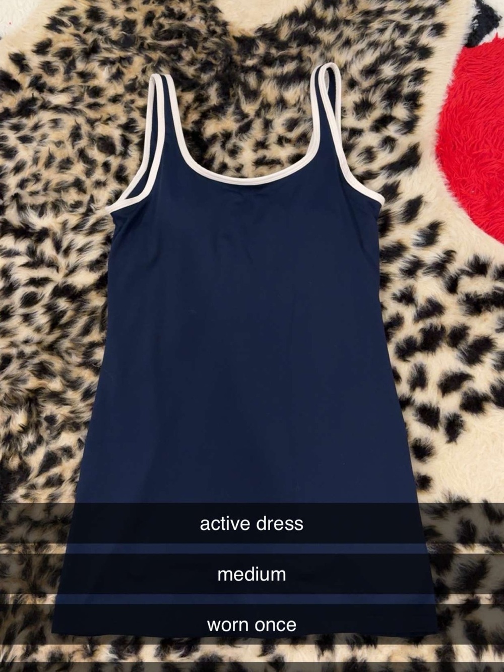 PINK Victoria's Secret Navy Tank Active Dress with White Trim